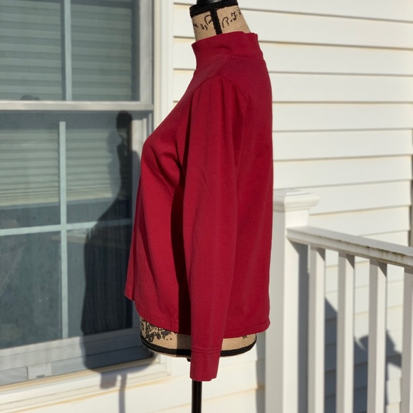 L.L. Bean L Petite Raspberry Mockneck Top - Picture 7 of 7